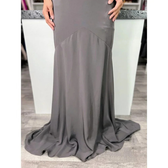 NWT Monique Lhuillier Gray Luxury Pageant Formal Gown $5995 - Picture 6 of 15